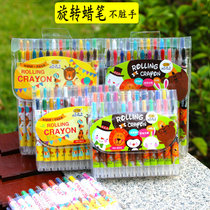 24 color not dirty hand rotating crayon kindergarten prize Childrens painting coloring brush color pen gift