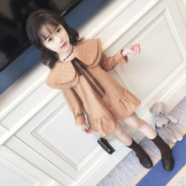 Girls Korean version Liandress Spring and Autumn Thin Air Spring Loaded Loose Fairy Little Fresh Baby Long Sleeve Art Dress