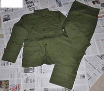 New original set of 65 army cadres Zheng No.1 summer cotton military uniform set (3505 factory 68 years pants door 5 buttons
