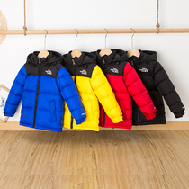 Anti-season clearance childrens down jacket short thickened boys and girls middle and small children baby white duck down foreign style Korean version of the tide
