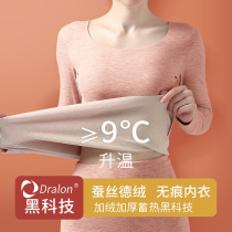 Double-sided German velvet thermal storage thermal underwear women's 2021 base padded plus velvet antistatic seamless jacket winter and autumn clothing