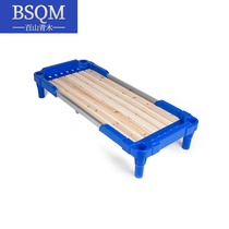 Kindergarten childrens bed plastic wooden plank bed solid wood shop special afternoon rest bed trustee class nap bed