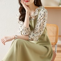 French - style flower dress in spring and summer 2023 new long - sleeved spring and gentle and gentle luxury luxury dress