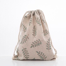 Cotton linen fabric underwear storage bag corset pocket travel distribution small sail cloth bag drawstring bag
