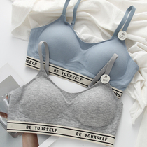 Yi Yi letter thread one-piece seamless bra yoga sports comfortable no steel ring gathering outside wear underwear suit