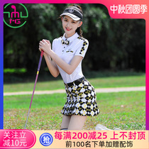Summer new MG golf suit womens suit short sleeve top quick-drying sports print casual skirt pants