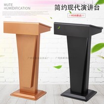  Simple podium Podium Sales office Stainless steel welcome reception desk Black event host registration desk Front desk