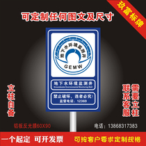 Groundwater environment monitoring well sign warning sign Environmental protection sign Outdoor aluminum plate reflective