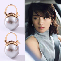 Pearl earrings 2021 New Tide advanced sense light luxury sterling silver hypoallergenic earring retro harbor wind earring temperament