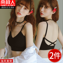 Underwear women without steel ring beauty back bra small chest gathering sports vest student high school girl Summer thin chest