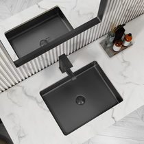 Morson high square black stainless steel under-table basin Wash basin Household toilet embedded wash basin basin