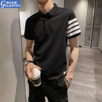 Summer short-sleeved POLO shirt mens casual versatile T-shirt 2021 new half-sleeve summer clothes trend half-sleeve t-shirt