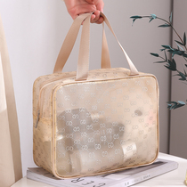 Cosmetic bag 2021 New light luxury style portable large capacity wash cosmetics storage bag fitness swimming bag mesh