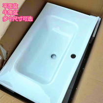 Single basin Semi-embedded household wash basin Bathroom bathroom cabinet Small household integrated ceramic basin Rock plate under the table basin