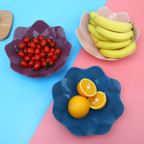Colorful fruit basin creative modern living room household coffee table plastic Nordic ktv fruit plate Net red ins simple modern