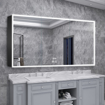 Bathroom smart mirror cabinet cabinet wall-mounted separate bathroom mirror cabinet with light space aluminum storage integrated cabinet customization