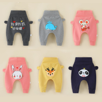 Baby PP Pants Baby Pants Spring Autumn Outwear Pure Cotton Boy Children Big Fart Pants High Waist Protector Girl Autumn Clothing