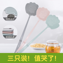 Thickened and durable silicone plastic pats mosquito repellent pats large Pats not rotten soft and extended long handles household fly swatters