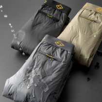 New winter wearing thick white goose down down pants men waterproof rubber couple small feet sports leisure fashion tide