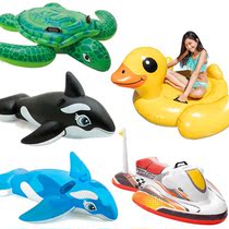 Water floating mat ins childrens toys adult female red Net swimming pool floating bed big yellow duck swimming ring inflatable mount