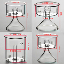 Glass pot steamed tea ware inner container accessories tea filter inner tea ceremony zero with lid with cover black tea tea filter