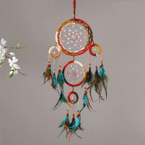Indian dream catcher hanging decoration colorful feather mending dream net wind chime hanging decoration girl's room decoration birthday gift