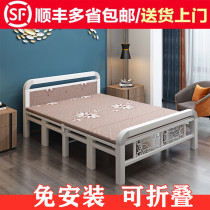 Free installation fold wu xiu chuang cot rental 1 8 m wide double single dormitory household iron