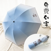  Korean small fresh folding umbrella Student automatic sunny and rain dual-use sunshade sun umbrella sunscreen and UV protection female