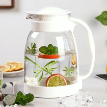 Large thermal insulation kettle 5 liters cold kettle large-capacity glass high temperature resistant cool boiled water cup teapot set explosion-proof