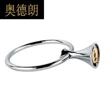 A European stainless steel towel ring bathroom hardware pendant bathroom towel ring round toilet towel hanging
