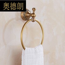 European black antique bathroom pendant round towel rack towel ring retro towel ring rack towel ring ZP ring