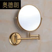 Alderang bathroom wall-mounted thin double-sided beauty mirror with LED lights bathroom magnification telescopic mirror makeup mirror T