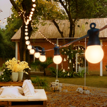 LED Outdoor Light Patio Garden Garden Decorated Colorful Lights Balcony String Light Waterproof Hanging Light Yard Arrangement Home Small Light Bulb