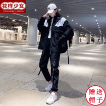 Neutral suit fried street handsome net red autumn and winter clothes super fire overalls foreign style age reduction tide brand female cool hip-hop spring clothes