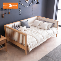South Korea solid wood childrens bed single bed with guardrail 1 2 meters 1 5 meters girl boy baby baby splicing bed bed