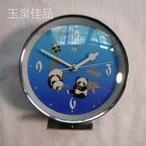 80s out of print inventory new Tianjin production Jinji brand copper movement gear mechanical alarm clock panda