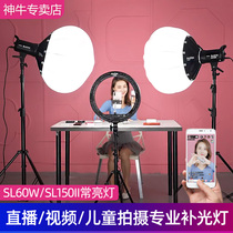 Shenniu SL60W live light LED spherical fill light photography always light beautiful light soft light sl150w second generation
