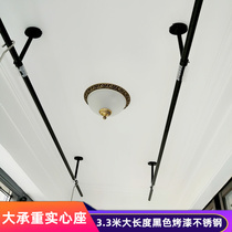 Single clothes drying rack fixed clothes drying rack baking dark color clothes drying pole balcony top stainless steel 3 meters