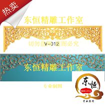 European Western flower hanging carved figure Western flower hanging screen computer engraving figure Floor cover hollow Western flower grayscale relief figure