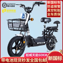 New national standard electric car small car 48V mini pedal car adult lithium bicycle double battery car female