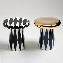 GRP stool Nordic light lavish tea table hotel headboard a few designer round mushrooms Several-like board room swing pieces