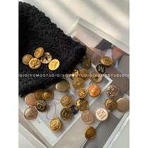 YOMOSTUDIO Xiaoxiang antique metal button retro tweed jacket double-sided nylon coat womens button
