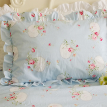 Custom positive head cover pillowcase a pair of sets of oversized king size cotton with zipper Pink Princess wind net red 6090