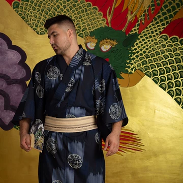 Amazon.com: 男款Japanse 和服浴衣長袍棉(XL 號,62 英吋/白色HANNYASINGYOU)  萬聖節服裝睡衣睡衣浴袍夏日節日派對武士聖誕生日派對角色扮演, 白漢尼亞辛你: