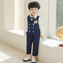 Childrens suits suit boy handsome English male baby boys birthday Little Western clothes host flower gowns to act out