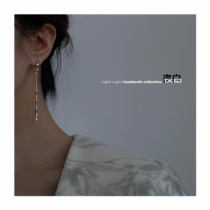 Original streaming sand 925 pure silver earline without sex couple with detachable ear clip without ear clip commute