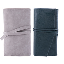 Makeup brush storage bag roll bag portable foldable brush bag imitation sheepskin feel delicate and soft can hold 14 sets of brushes