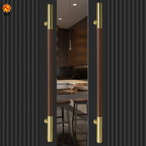 Light Extravagant Glass Door Handle Modern Stainless Steel With Frame Push-and-pull Door Handle Upscale Interpack Wooden Door Armrest