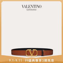 VALENTINO GARAVANI VALENTINO VLogo Signature calfskin leather double-sided belt belt