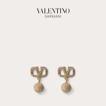 VALENTINO Women VLogo Signature Imitation Crystal Metal Earrings
